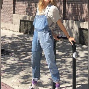 RE/DONE x Levi’s patchwork women’s denim overalls dungarees